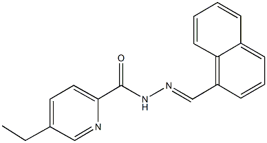 5-ethyl-N'-(1-naphthylmethylene)-2-pyridinecarbohydrazide Struktur