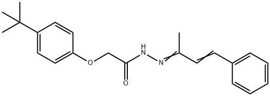 2-(4-tert-butylphenoxy)-N'-(1-methyl-3-phenyl-2-propenylidene)acetohydrazide Struktur