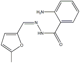 2-amino-N'-[(5-methyl-2-furyl)methylene]benzohydrazide Struktur