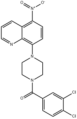 8-[4-(3,4-dichlorobenzoyl)-1-piperazinyl]-5-nitroquinoline Struktur