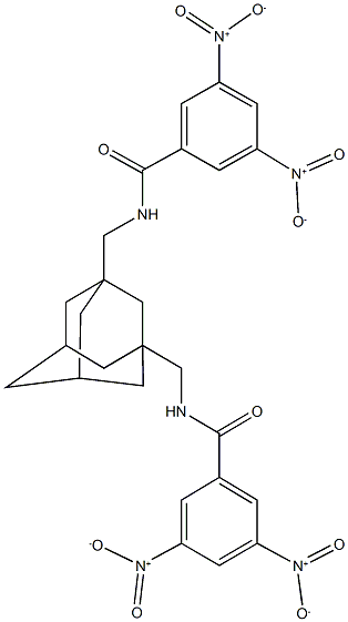 N-({3-[({3,5-dinitrobenzoyl}amino)methyl]-1-adamantyl}methyl)-3,5-dinitrobenzamide Struktur