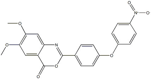 2-(4-{4-nitrophenoxy}phenyl)-6,7-dimethoxy-4H-3,1-benzoxazin-4-one Struktur