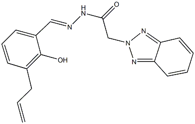 N'-(3-allyl-2-hydroxybenzylidene)-2-(2H-1,2,3-benzotriazol-2-yl)acetohydrazide Struktur