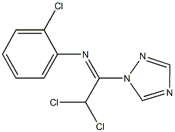 2-chloro-N-[2,2-dichloro-1-(1H-1,2,4-triazol-1-yl)ethylidene]aniline Struktur