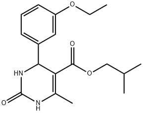 isobutyl 4-(3-ethoxyphenyl)-6-methyl-2-oxo-1,2,3,4-tetrahydro-5-pyrimidinecarboxylate Struktur