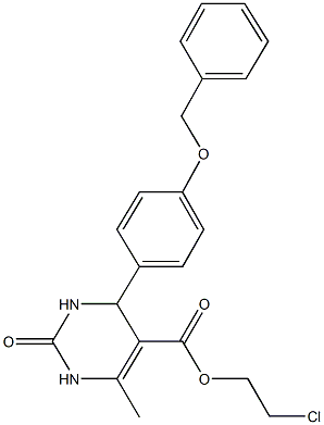 2-chloroethyl 4-[4-(benzyloxy)phenyl]-6-methyl-2-oxo-1,2,3,4-tetrahydro-5-pyrimidinecarboxylate Struktur