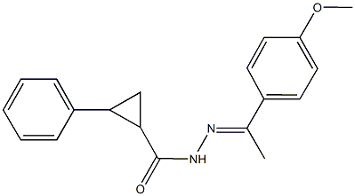 N'-[1-(4-methoxyphenyl)ethylidene]-2-phenylcyclopropanecarbohydrazide Struktur