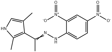 1-(2,4-dimethyl-1H-pyrrol-3-yl)ethanone {2,4-bisnitrophenyl}hydrazone Struktur