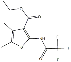 ethyl 4,5-dimethyl-2-[(trifluoroacetyl)amino]-3-thiophenecarboxylate Struktur