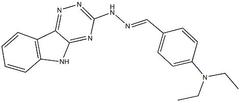 4-(diethylamino)benzaldehyde 5H-[1,2,4]triazino[5,6-b]indol-3-ylhydrazone Struktur