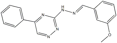 3-methoxybenzaldehyde (5-phenyl-1,2,4-triazin-3-yl)hydrazone Struktur