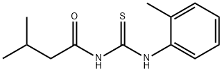 N-(3-methylbutanoyl)-N'-(2-methylphenyl)thiourea Struktur