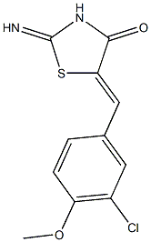 5-(3-chloro-4-methoxybenzylidene)-2-imino-1,3-thiazolidin-4-one Struktur