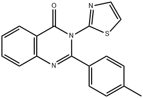 2-(4-methylphenyl)-3-(1,3-thiazol-2-yl)-4(3H)-quinazolinone Struktur