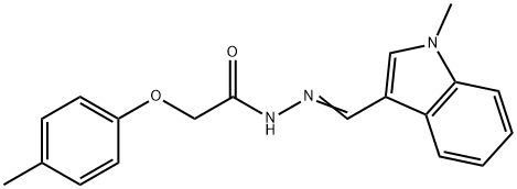 N'-[(1-methyl-1H-indol-3-yl)methylene]-2-(4-methylphenoxy)acetohydrazide Structure