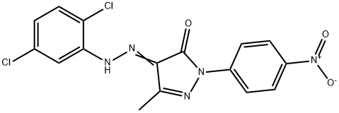 1-{4-nitrophenyl}-3-methyl-1H-pyrazole-4,5-dione 4-[(2,5-dichlorophenyl)hydrazone] Struktur