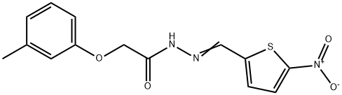 N'-({5-nitro-2-thienyl}methylene)-2-(3-methylphenoxy)acetohydrazide Struktur