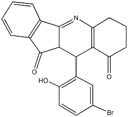 10-(5-bromo-2-hydroxyphenyl)-7,8,10,10a-tetrahydro-6H-indeno[1,2-b]quinoline-9,11-dione Struktur