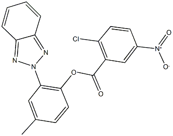 2-(2H-1,2,3-benzotriazol-2-yl)-4-methylphenyl 2-chloro-5-nitrobenzoate Struktur