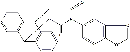 17-(1,3-benzodioxol-5-yl)-17-azapentacyclo[6.6.5.0~2,7~.0~9,14~.0~15,19~]nonadeca-2,4,6,9,11,13-hexaene-16,18-dione Struktur