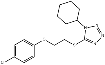 4-chlorophenyl 2-[(1-cyclohexyl-1H-tetraazol-5-yl)sulfanyl]ethyl ether Struktur