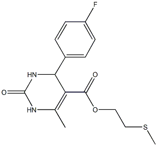 2-(methylsulfanyl)ethyl 4-(4-fluorophenyl)-6-methyl-2-oxo-1,2,3,4-tetrahydro-5-pyrimidinecarboxylate Struktur