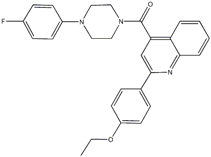 2-(4-ethoxyphenyl)-4-{[4-(4-fluorophenyl)-1-piperazinyl]carbonyl}quinoline Struktur