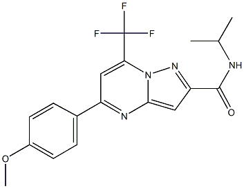 N-isopropyl-5-(4-methoxyphenyl)-7-(trifluoromethyl)pyrazolo[1,5-a]pyrimidine-2-carboxamide Struktur