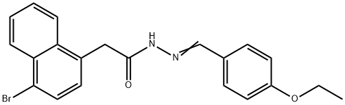 2-(4-bromo-1-naphthyl)-N'-(4-ethoxybenzylidene)acetohydrazide Struktur