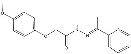 2-(4-methoxyphenoxy)-N'-[1-(2-pyridinyl)ethylidene]acetohydrazide Struktur