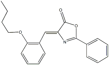 4-(2-butoxybenzylidene)-2-phenyl-1,3-oxazol-5(4H)-one Struktur