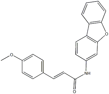 N-dibenzo[b,d]furan-3-yl-3-(4-methoxyphenyl)acrylamide Struktur