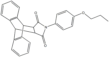 17-(4-propoxyphenyl)-17-azapentacyclo[6.6.5.0~2,7~.0~9,14~.0~15,19~]nonadeca-2,4,6,9,11,13-hexaene-16,18-dione Struktur