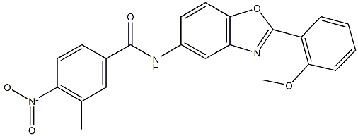 4-nitro-N-[2-(2-methoxyphenyl)-1,3-benzoxazol-5-yl]-3-methylbenzamide Struktur