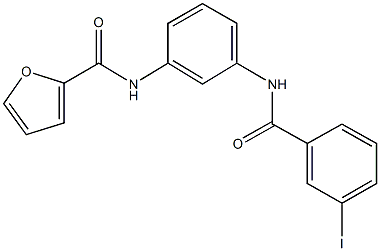 N-{3-[(3-iodobenzoyl)amino]phenyl}-2-furamide Struktur