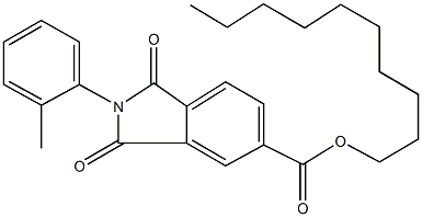 decyl 2-(2-methylphenyl)-1,3-dioxoisoindoline-5-carboxylate Struktur