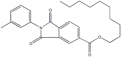 decyl 2-(3-methylphenyl)-1,3-dioxoisoindoline-5-carboxylate Struktur