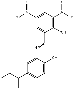 2-{[(5-sec-butyl-2-hydroxyphenyl)imino]methyl}-4,6-bisnitrophenol Struktur