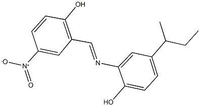 2-{[(5-sec-butyl-2-hydroxyphenyl)imino]methyl}-4-nitrophenol Struktur