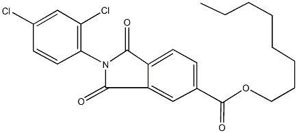 octyl 2-(2,4-dichlorophenyl)-1,3-dioxo-5-isoindolinecarboxylate Struktur