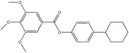 4-cyclohexylphenyl 3,4,5-trimethoxybenzoate Struktur