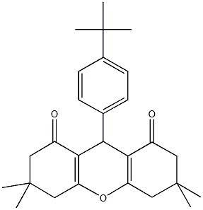 9-(4-tert-butylphenyl)-3,3,6,6-tetramethyl-3,4,5,6,7,9-hexahydro-1H-xanthene-1,8(2H)-dione Struktur