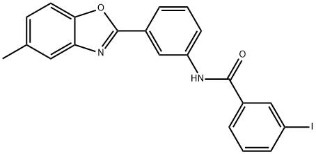 3-iodo-N-[3-(5-methyl-1,3-benzoxazol-2-yl)phenyl]benzamide Struktur