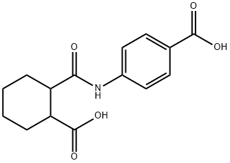 4-{[(2-carboxycyclohexyl)carbonyl]amino}benzoic acid Struktur