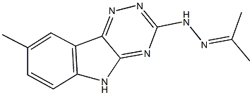 acetone (8-methyl-5H-[1,2,4]triazino[5,6-b]indol-3-yl)hydrazone Struktur