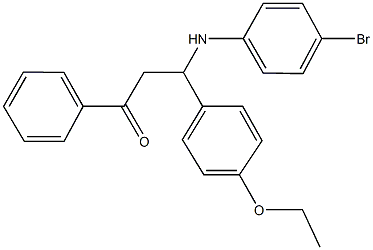 3-(4-bromoanilino)-3-(4-ethoxyphenyl)-1-phenyl-1-propanone Struktur