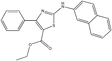 ethyl 2-(2-naphthylamino)-4-phenyl-1,3-thiazole-5-carboxylate Struktur