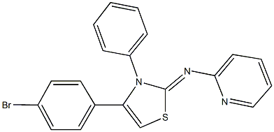 N-(4-(4-bromophenyl)-3-phenyl-1,3-thiazol-2(3H)-ylidene)-N-(2-pyridinyl)amine Struktur