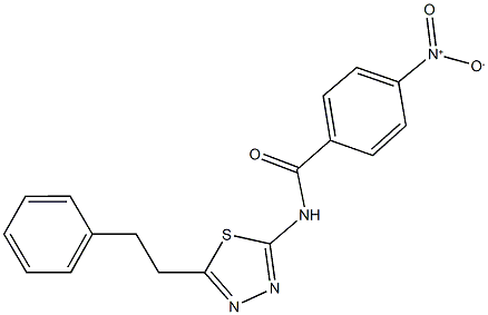 4-nitro-N-[5-(2-phenylethyl)-1,3,4-thiadiazol-2-yl]benzamide Struktur