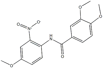 N-{2-nitro-4-methoxyphenyl}-3,4-dimethoxybenzamide Struktur